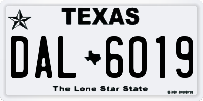 TX license plate DAL6019