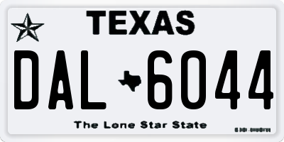 TX license plate DAL6044