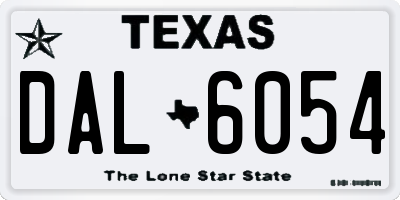 TX license plate DAL6054