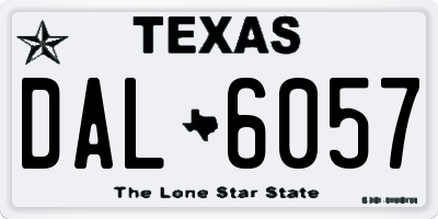 TX license plate DAL6057