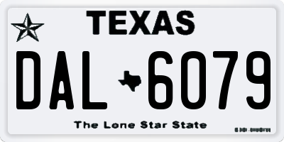 TX license plate DAL6079