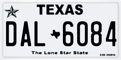 TX license plate DAL6084