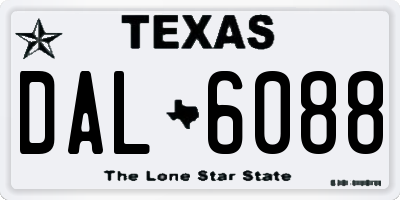 TX license plate DAL6088