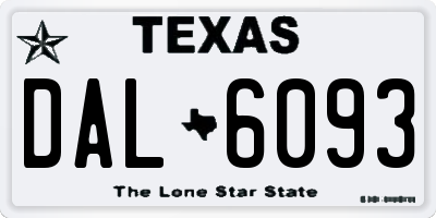 TX license plate DAL6093