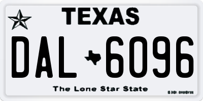 TX license plate DAL6096