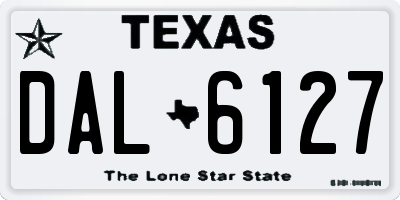TX license plate DAL6127