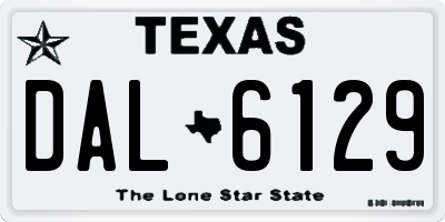 TX license plate DAL6129