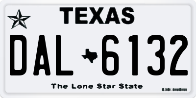 TX license plate DAL6132