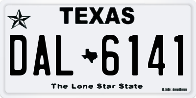 TX license plate DAL6141