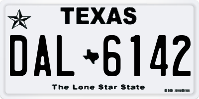 TX license plate DAL6142