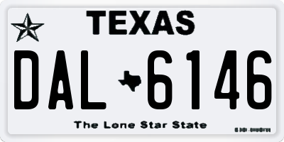 TX license plate DAL6146