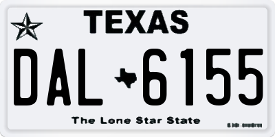 TX license plate DAL6155