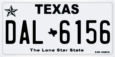 TX license plate DAL6156