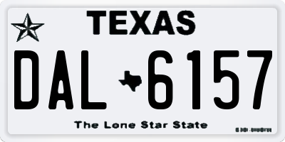 TX license plate DAL6157