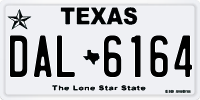 TX license plate DAL6164