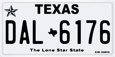 TX license plate DAL6176