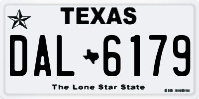 TX license plate DAL6179