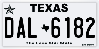 TX license plate DAL6182