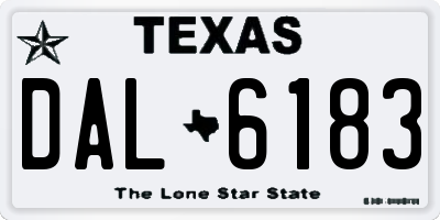 TX license plate DAL6183