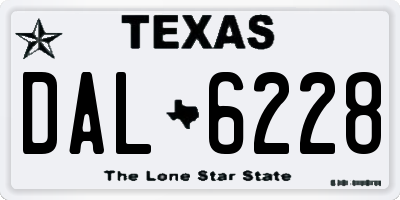 TX license plate DAL6228