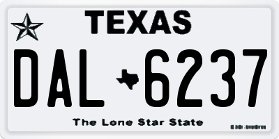 TX license plate DAL6237