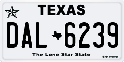 TX license plate DAL6239