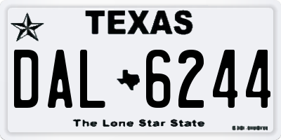 TX license plate DAL6244