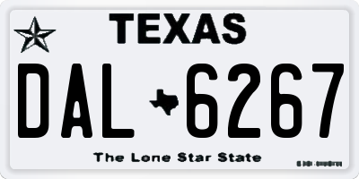 TX license plate DAL6267