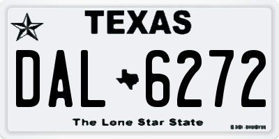 TX license plate DAL6272