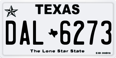 TX license plate DAL6273