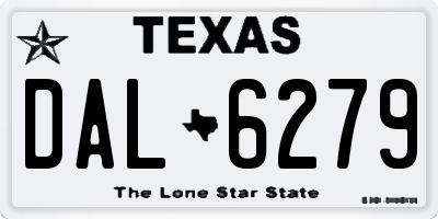 TX license plate DAL6279