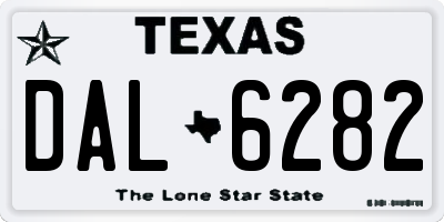 TX license plate DAL6282