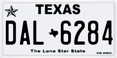 TX license plate DAL6284