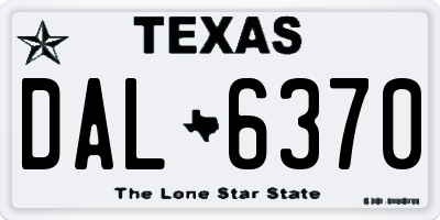 TX license plate DAL6370