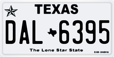 TX license plate DAL6395