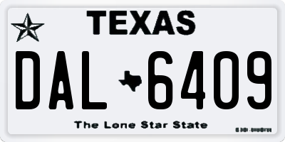 TX license plate DAL6409