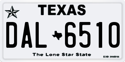 TX license plate DAL6510