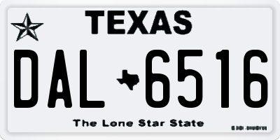 TX license plate DAL6516