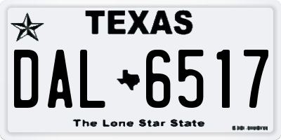 TX license plate DAL6517