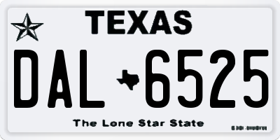 TX license plate DAL6525