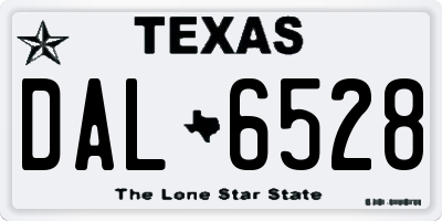 TX license plate DAL6528