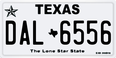 TX license plate DAL6556