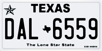 TX license plate DAL6559
