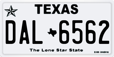 TX license plate DAL6562