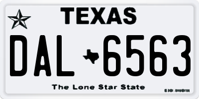 TX license plate DAL6563