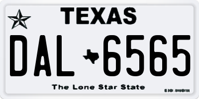 TX license plate DAL6565