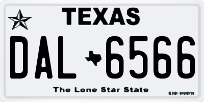 TX license plate DAL6566