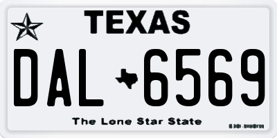 TX license plate DAL6569