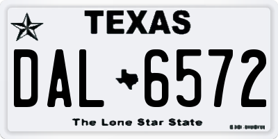 TX license plate DAL6572