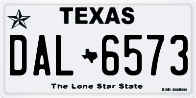 TX license plate DAL6573